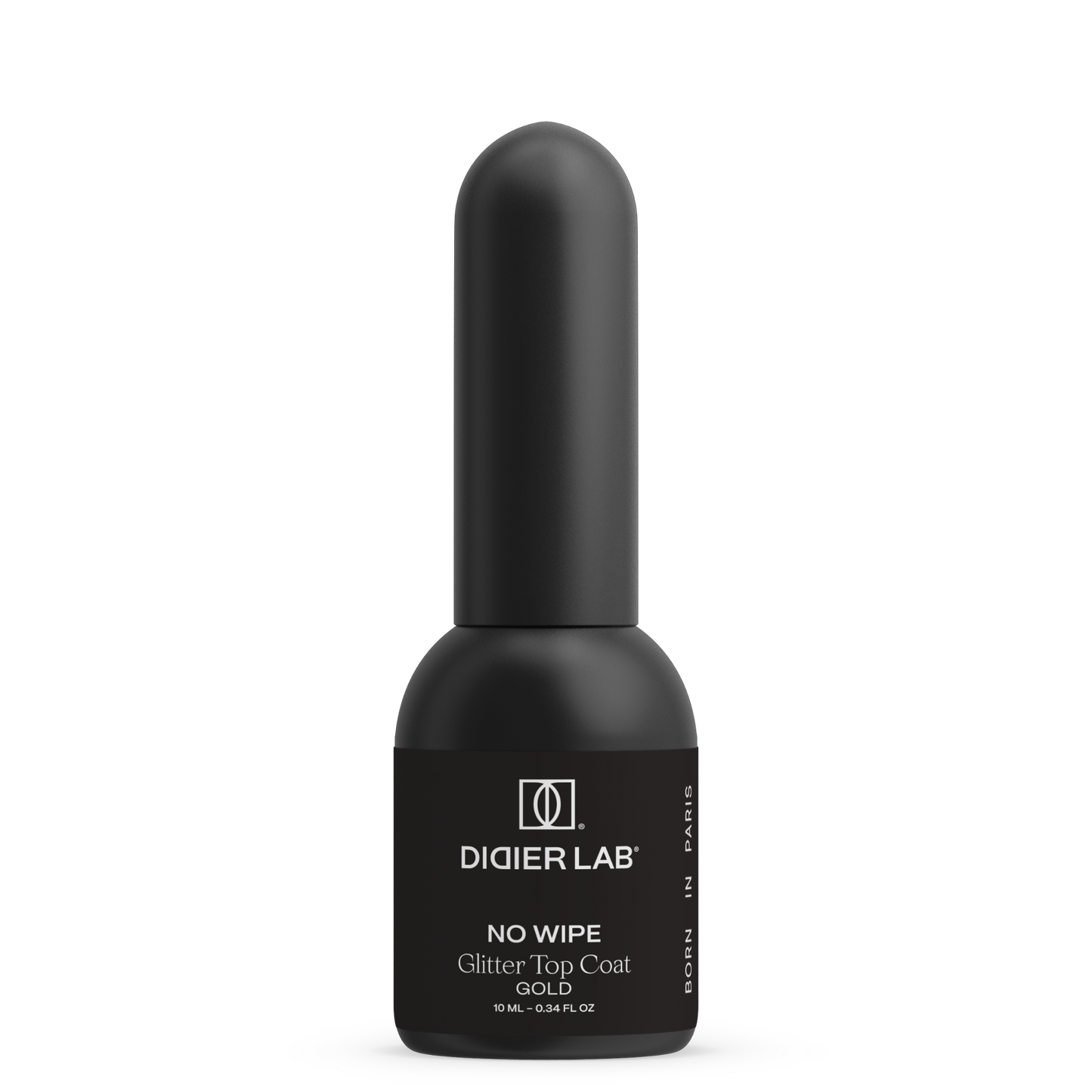 Didier Lab Top Coat Glitter No Wipe glitteres fedőlakk, Gold, 10ml
