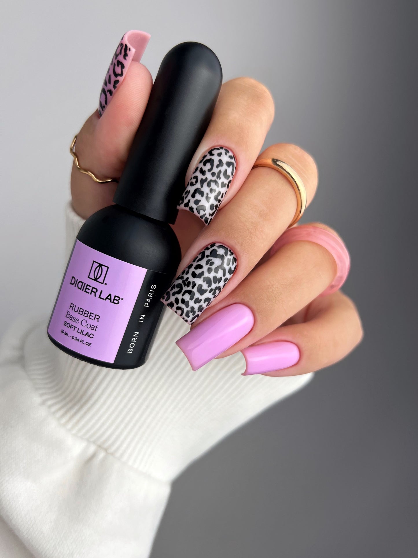 Rubber Base gél lakk alap valódi gumival, Soft Lilac, 10ml