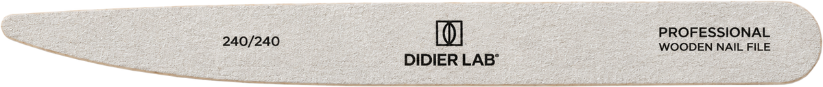 Didier Lab Slim Wooden Nail File, kétoldalas vékony fa körömreszelő, 240/240