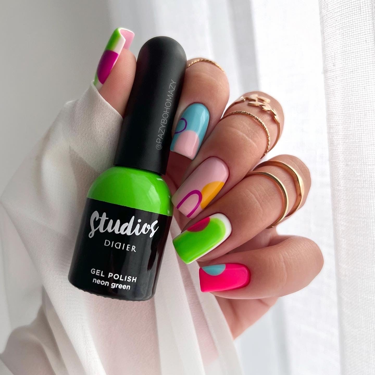 Studios Didier Hibrid Gél Lakk, Neon Green, 8ml