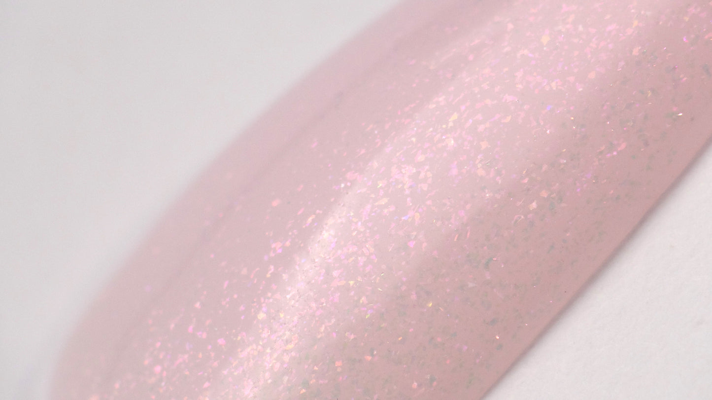 Didier Lab Top Coat Glitter No Wipe glitteres fedőlakk, Pink, 10ml