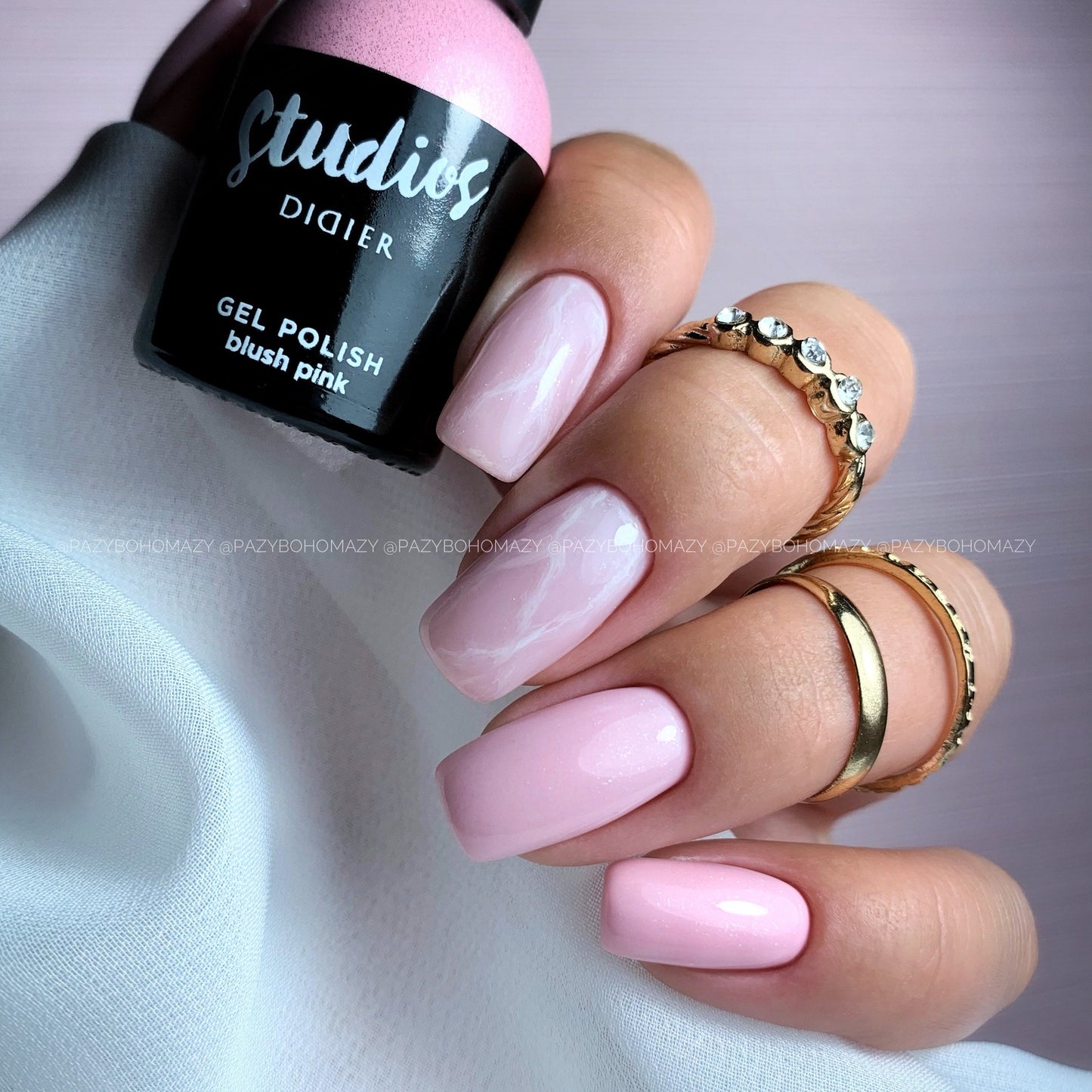Studios Didier Hibrid Gél Lakk, Blush Pink, TPO&HEMA mentes, 8ml