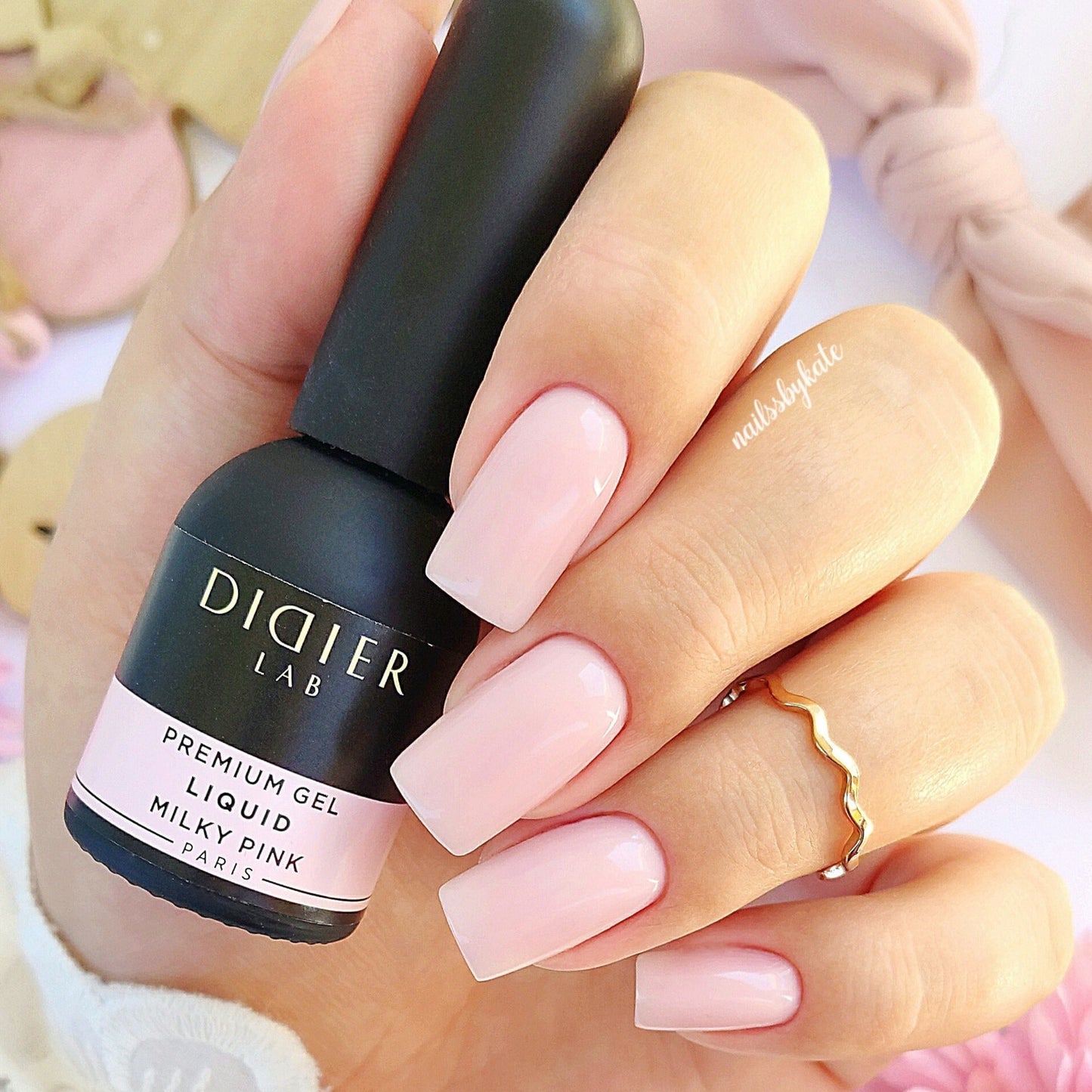 "Didier Lab" "Premium Gel Liquid" folyékony gél, milky pink, 10ml