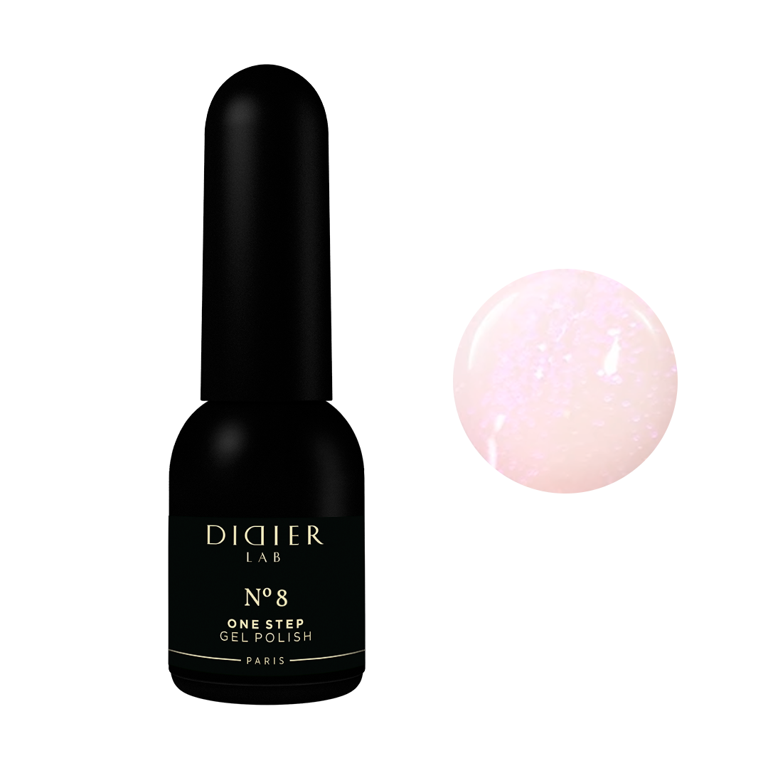 Didier Lab "One Step" 3 az 1-ben Hibrid Gél Lakk, No.8, 10ml