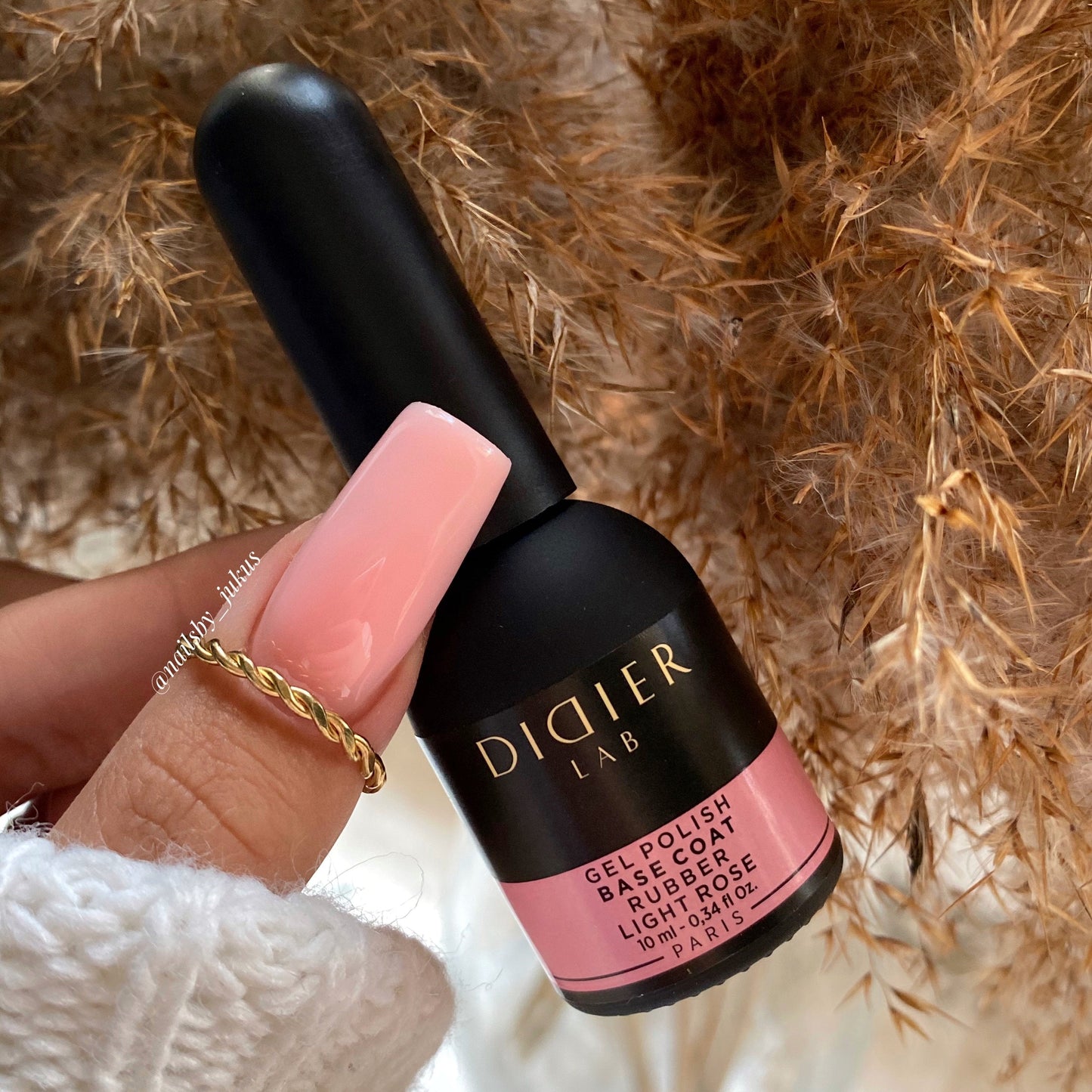 "Rubber Base" alapozó lakk valódi gumival, light rose, 10ml