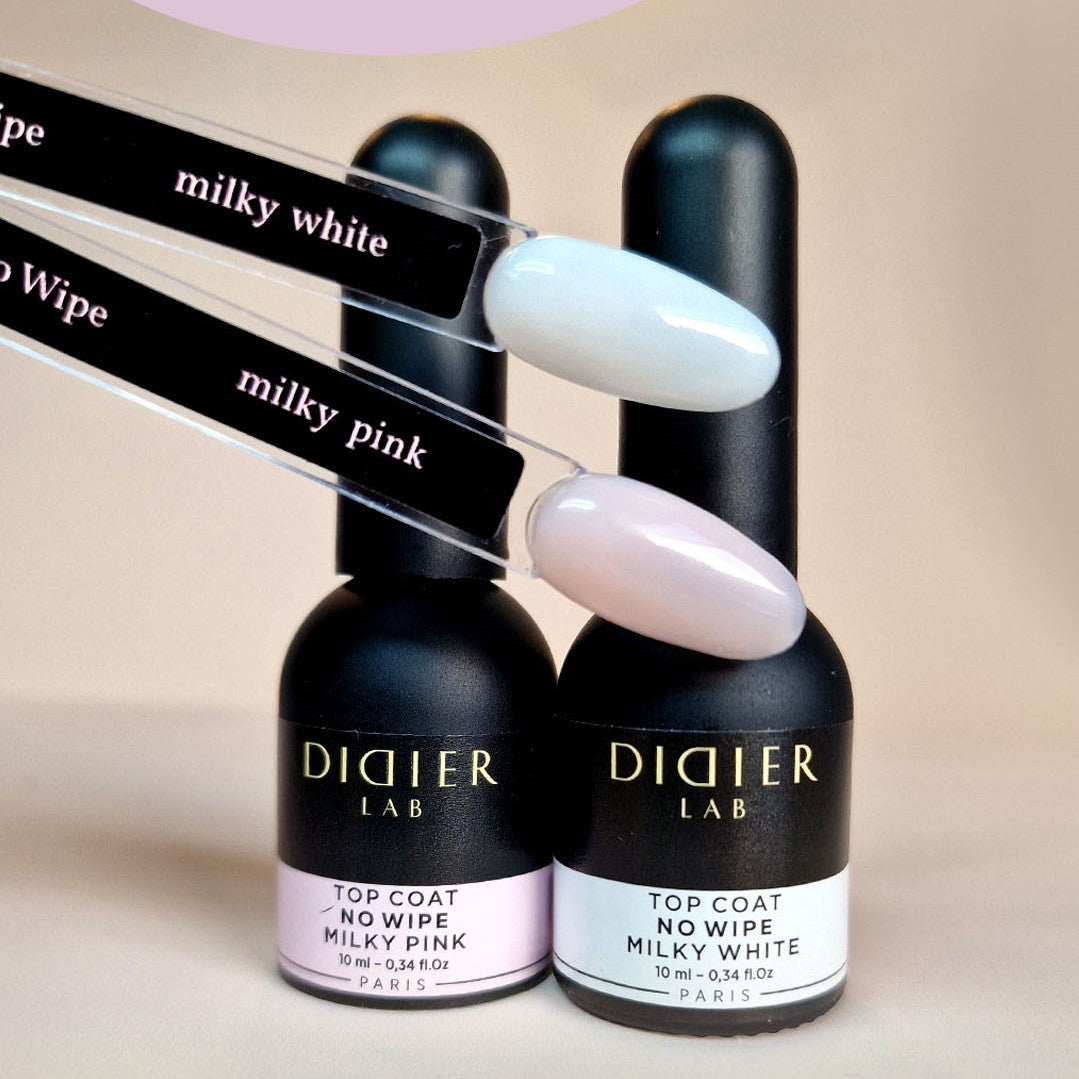 Didier Lab Top Coat No Wipe, Milky Pink, 10 ml
