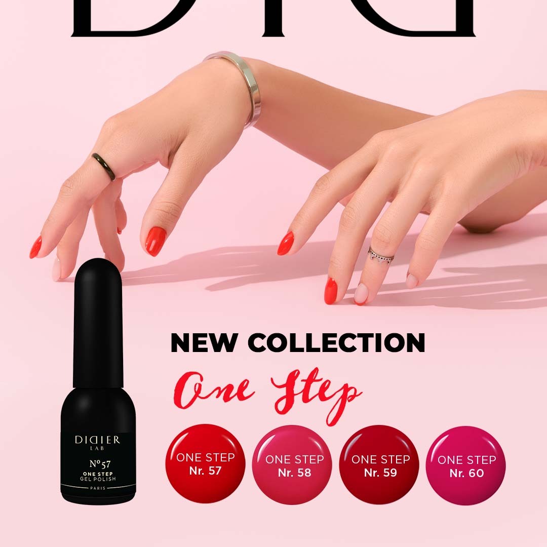 Didier Lab "One Step" 3 az 1-ben Hibrid Gél Lakk, No57, 10ml
