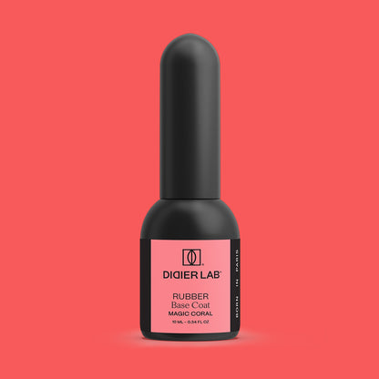 Rubber Base gél lakk alap valódi gumival, Magic Coral, 10ml