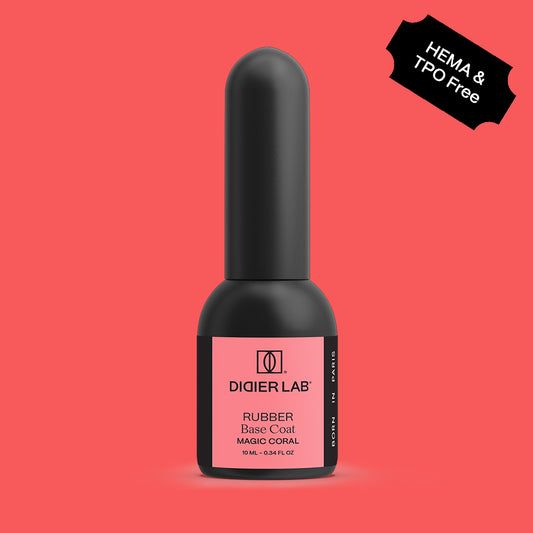 Rubber Base gél lakk alap valódi gumival, Magic Coral, 10ml