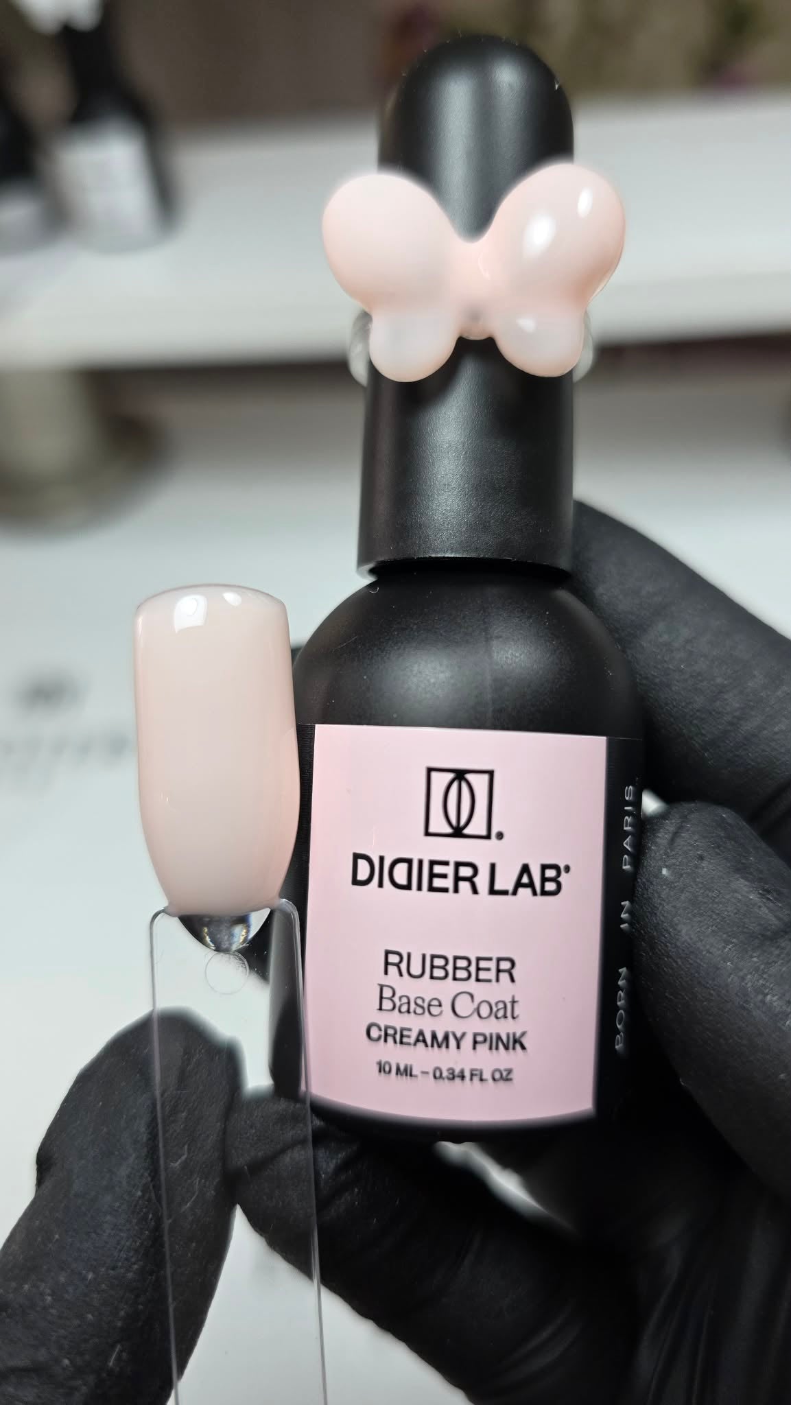 "Rubber Base" alapozó lakk valódi gumival, creamy pink, 10ml