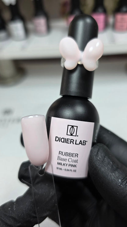 "Rubber Base" alapozó lakk valódi gumival, milky pink, 10ml