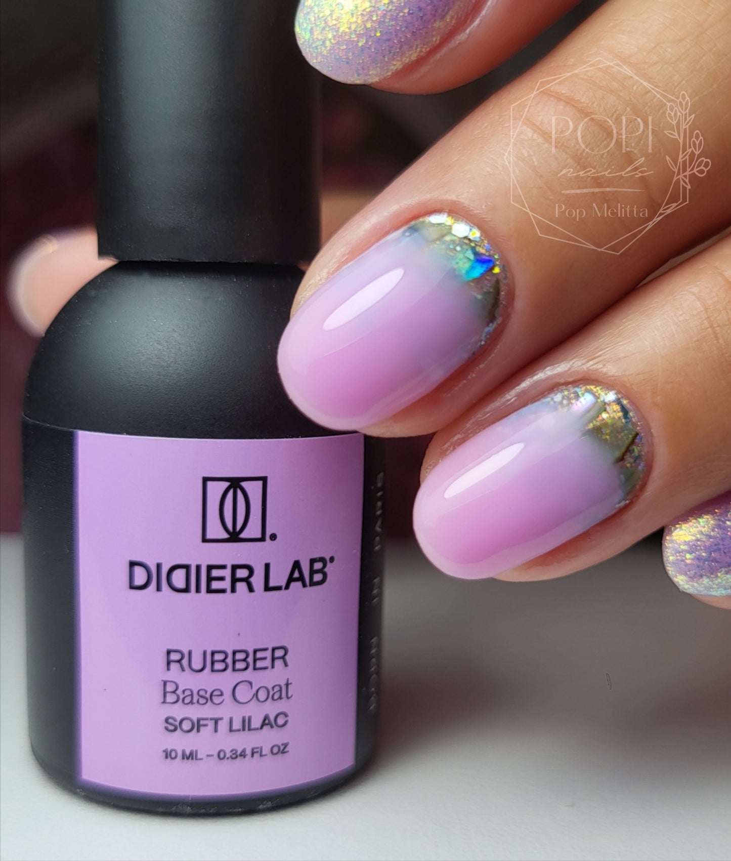 Rubber Base gél lakk alap valódi gumival, Soft Lilac, 10ml