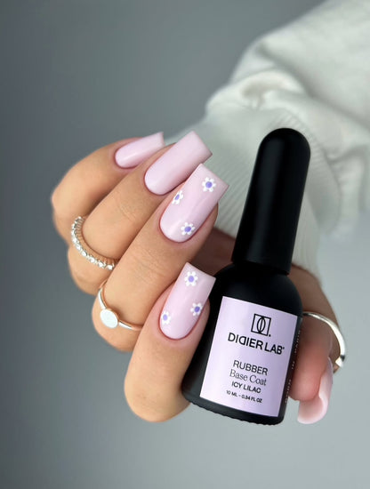 Rubber Base gél lakk alap valódi gumival, Icy Lilac, 10ml