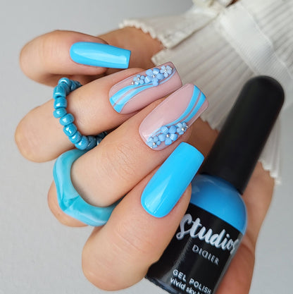 Studios Didier Hibrid Gél Lakk, Vivid Sky Blue, 8ml