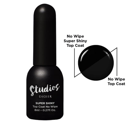 Studios Didier Super Shiny Top Coat No Wipe - szuperfényes fedőlakk, 8ml